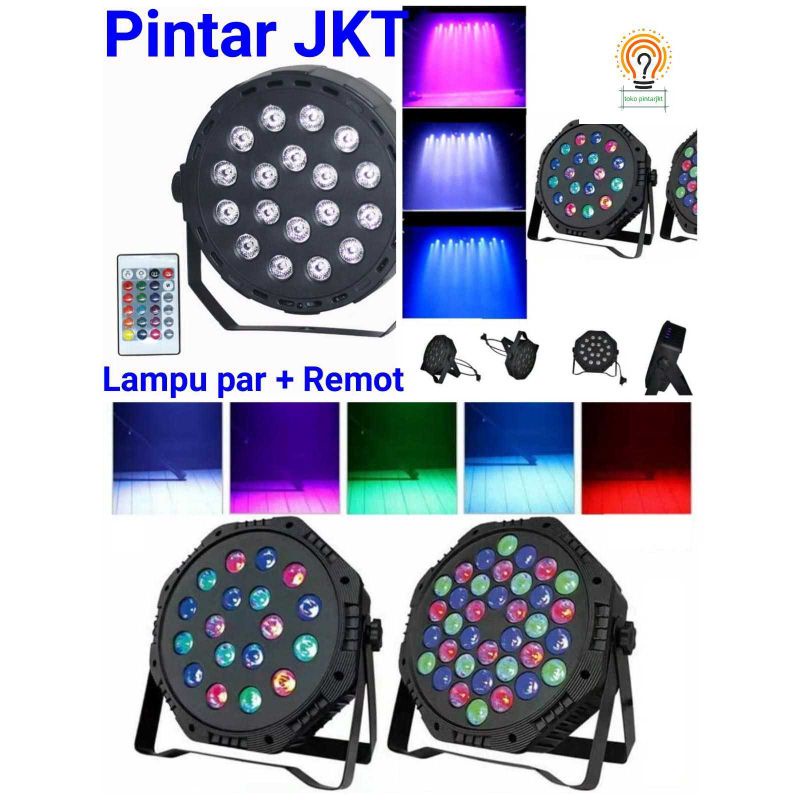 Lampu Par Panggung Lampu Disco LED 18 &amp; 36 LED (ADA REMOT)Lampu Sorot Panggung