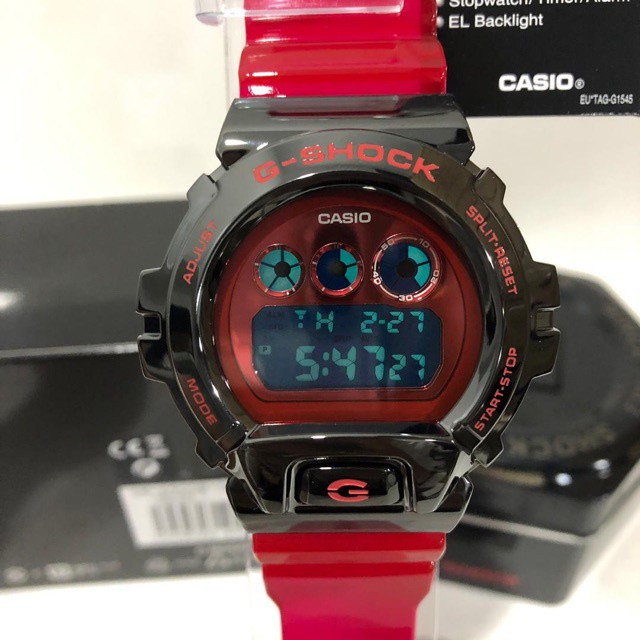 (New year version) GA G-Shock 6900BB-1 Men Youth Digital Sport DW-6900-Red Waterproof Watch