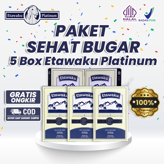 

{PAKET 5 BOX}-ETAWAKU PLATINUM ORIGINAL SUSU KAMBING ETAWA ASLI AMPUH ATASI MASALAH PERSENDIAN SAKIT PERNAFASAN/PERNAPASAN PENCERNAAN ASAM LAMBUNG MAAG GERD MENINGKATKAN IMUNITAS DAYA TAHAN TUBUH-TERLARIS TERBUKTI EFEKTIF