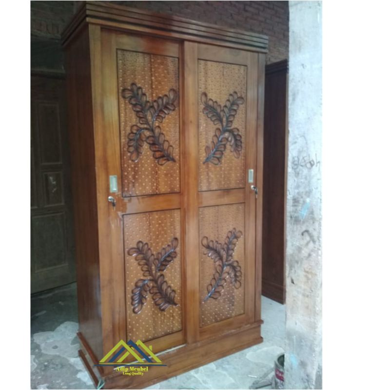 Lemari Jati pintu 2 sliding