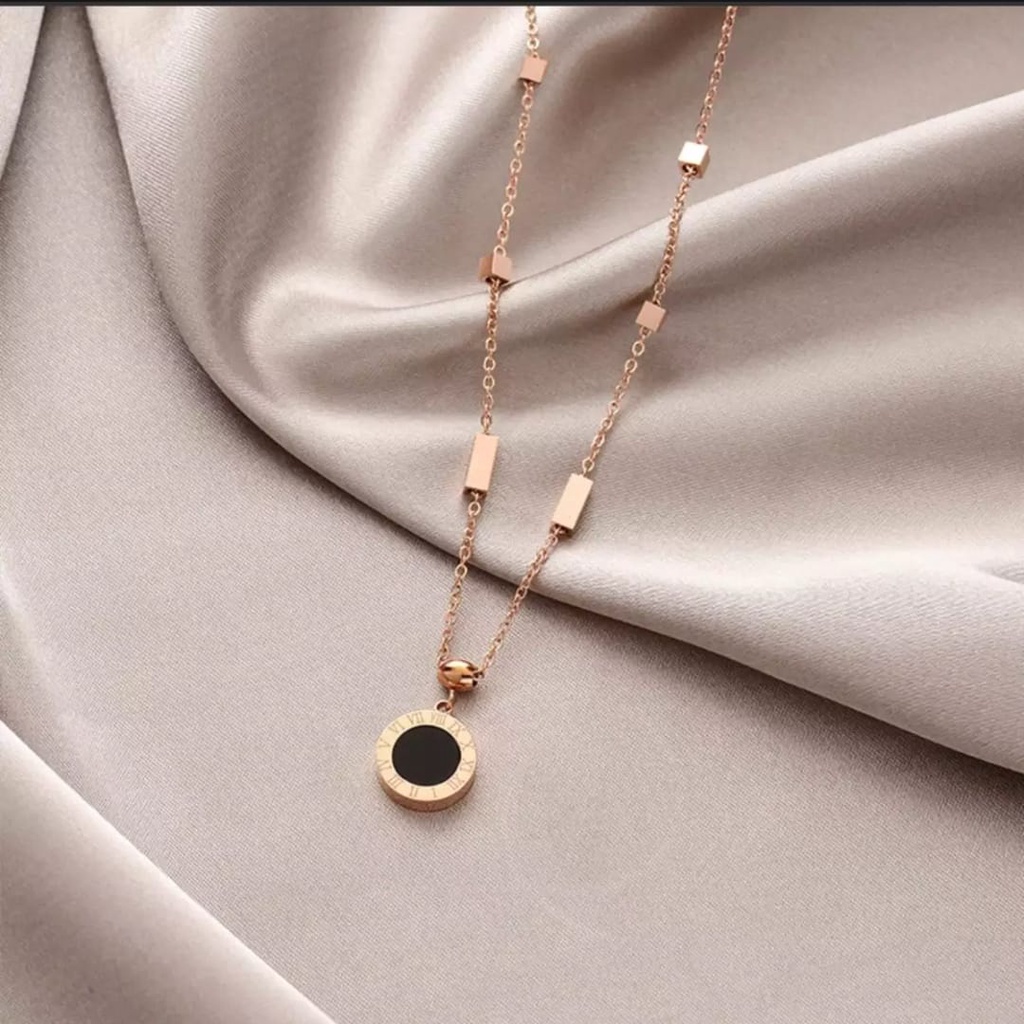 Kalung Titanium Anti Karat Wanita Ori/Kalung Titanium Gold/Kalung Titanium Asli  Anti Luntur/Kalung Titanium Terbaru Korean Style Import High Quality 2022