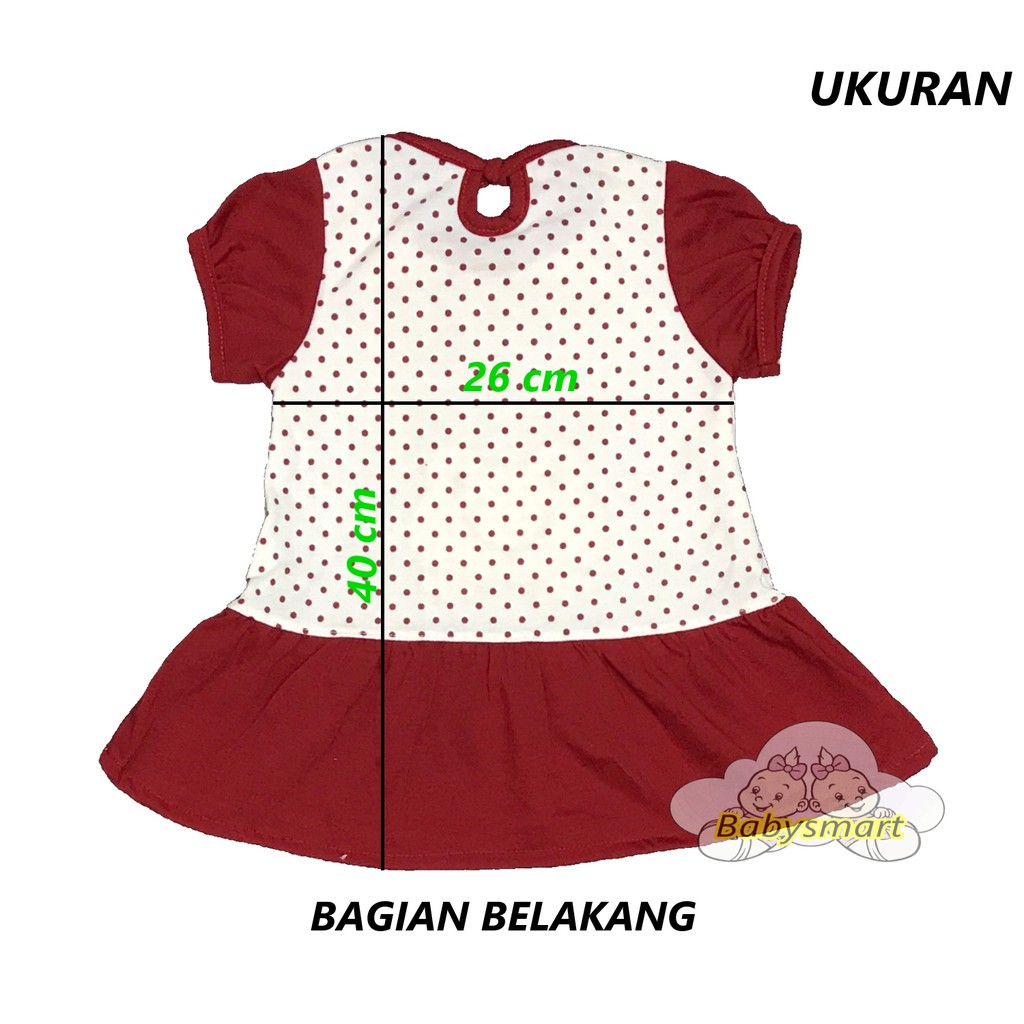 Babysmart - PLANET KIDS Dress KEROPY Baju bayi perempuan usia 0-12 bulan/Pakaian anak cewek