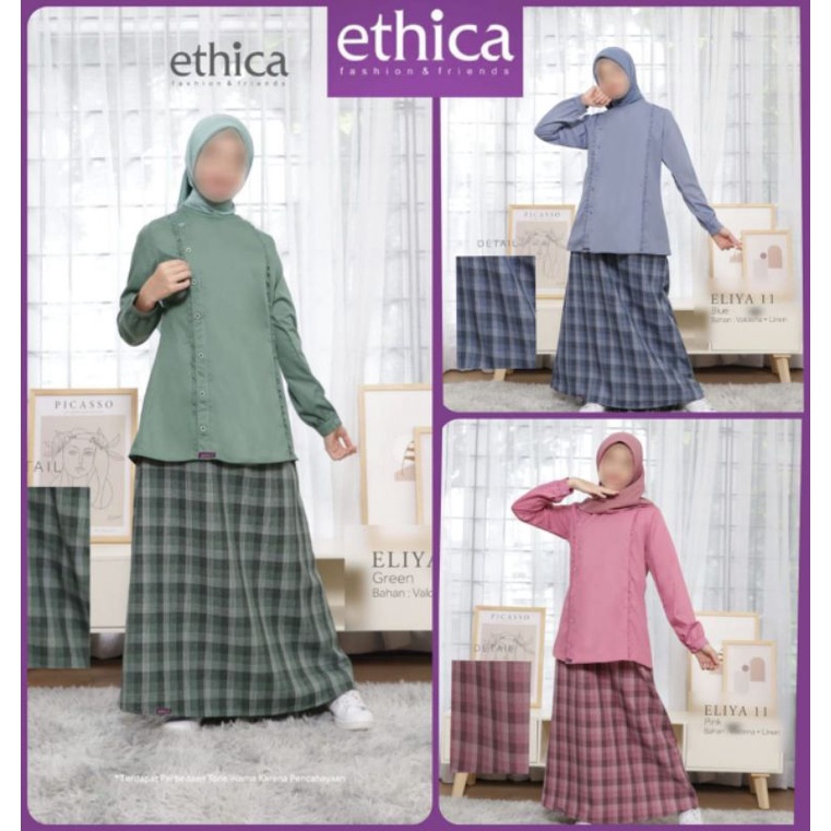 ETHICA// ETHICA ELIYA 11 GREEN, BLUE, PINK / SETELAN ETHICA TERBARU