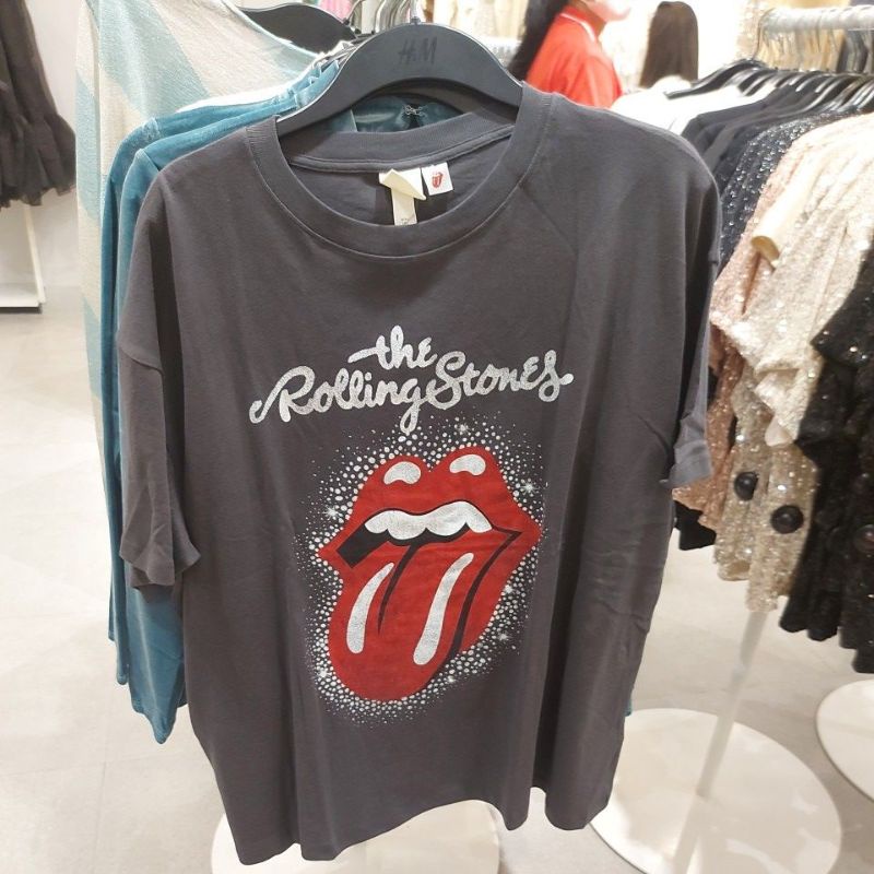 NEW H&M WOMAN KAOS ROLLING STONES