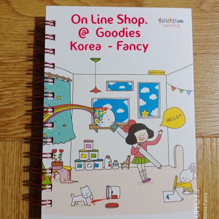 

Dijual Ring Book / Buku Spiral / Buku Tulis Varietysum Ori Korea Ready Stock Gilaa!!!