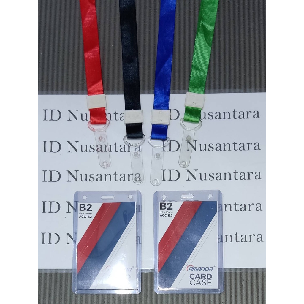 

Paket Tali 2 CM Kait Karet + ID Card Case B2