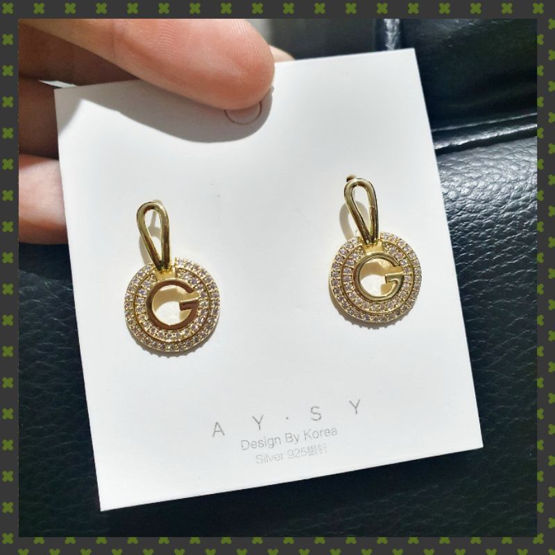 Anting Silver925 Premium Quality cartierx mata Anti Karat Anti Alergi Earring att005