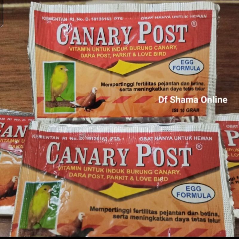 2 SASET CANARY POST 10 GR vitamin breding pacek burung kenari perkutut murai kacer merpati fallek asli ori eka farma