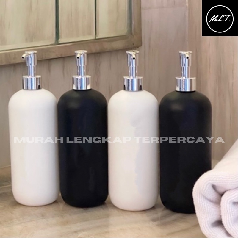 BOTOL DOFF N24 500ML SILVER LUXURY. AESTHETIC BOTTLE MINIMALIST REFILL ORGANIZER TEMPAT WADAH BOTOL HDPE HITAM DAN PUTIH LUXURY CLIP OIL SILVER 500 ML PET 500ML