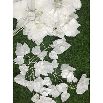 ♤ Daun anggur PUTIH / Daun anggur plastik / Daun dekorasi / D-04/1 lusin ☆