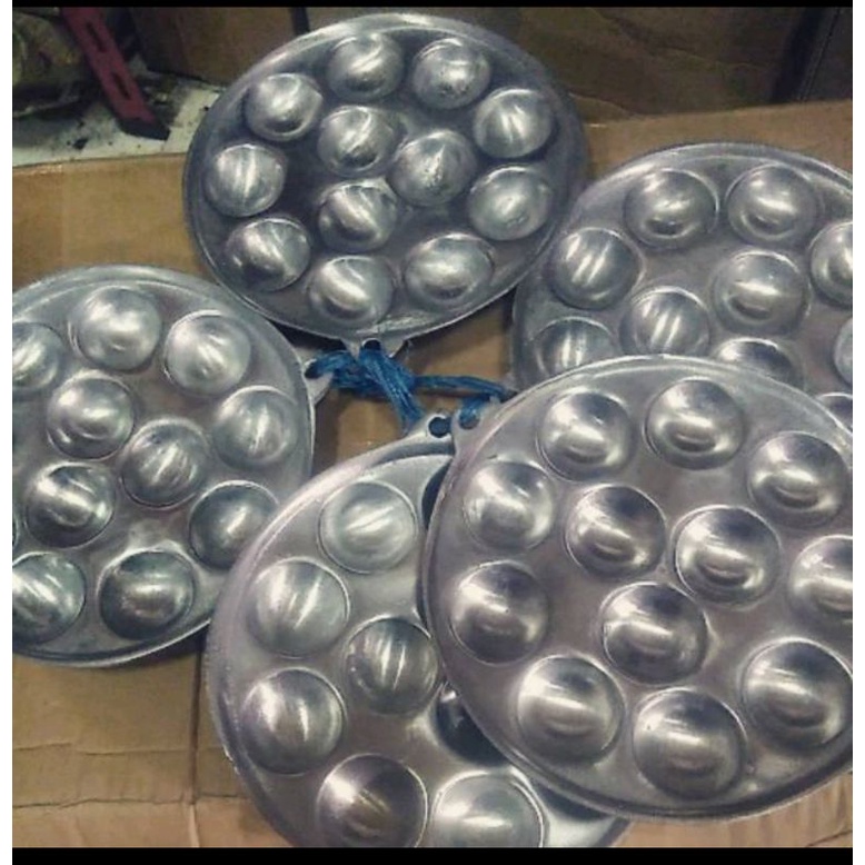 CETAKAN TELUR /CETAKAN TAKOYAKI / LUBANG 12 KECIL ALUMINIUM