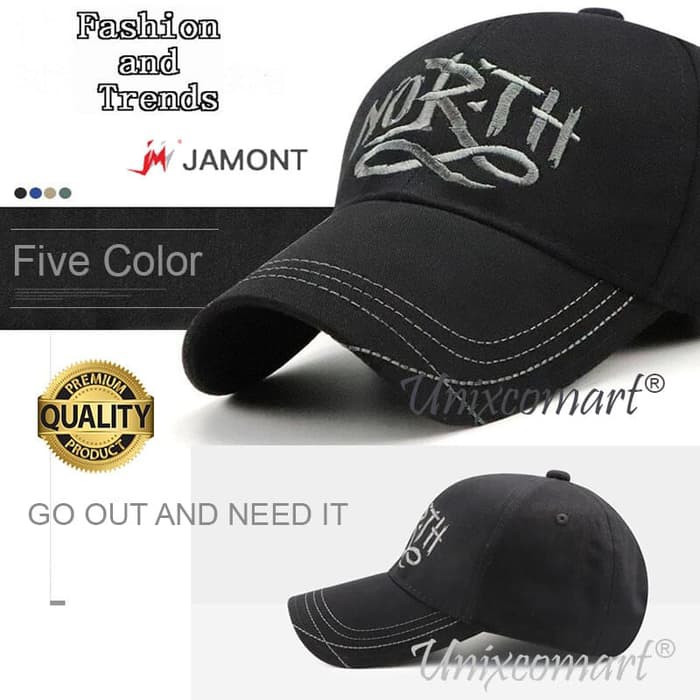 Terpercaya Original Topi Pria  Trucker Jaring - Baseball - M1 XC194 Jamont North Creativity Topi Ba