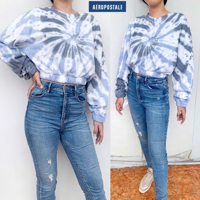 Sweater Crop Tie Dye Aeropostale