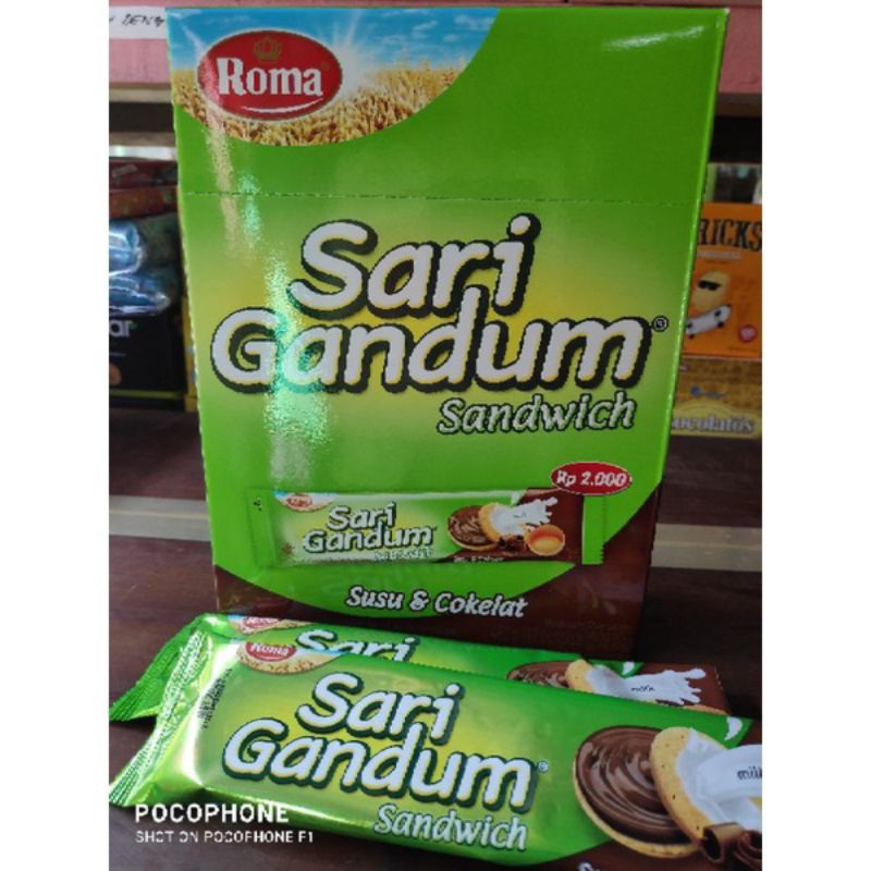 

Roma Sari Gandum Sandwich Coklat isi 12pcs x 39gr