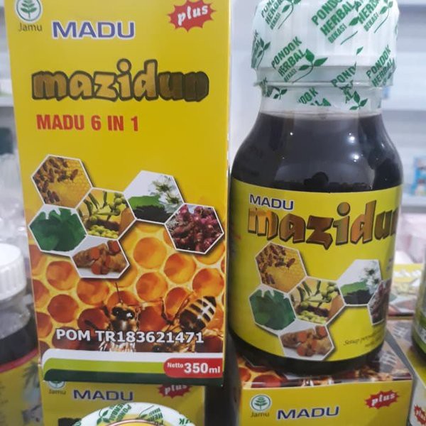 MAZIDUN MADU + ZAIT SAUDA + ZAITUN + JAHE MERAH + PEGAGAN + TEMULAWAK 350 GRAM
