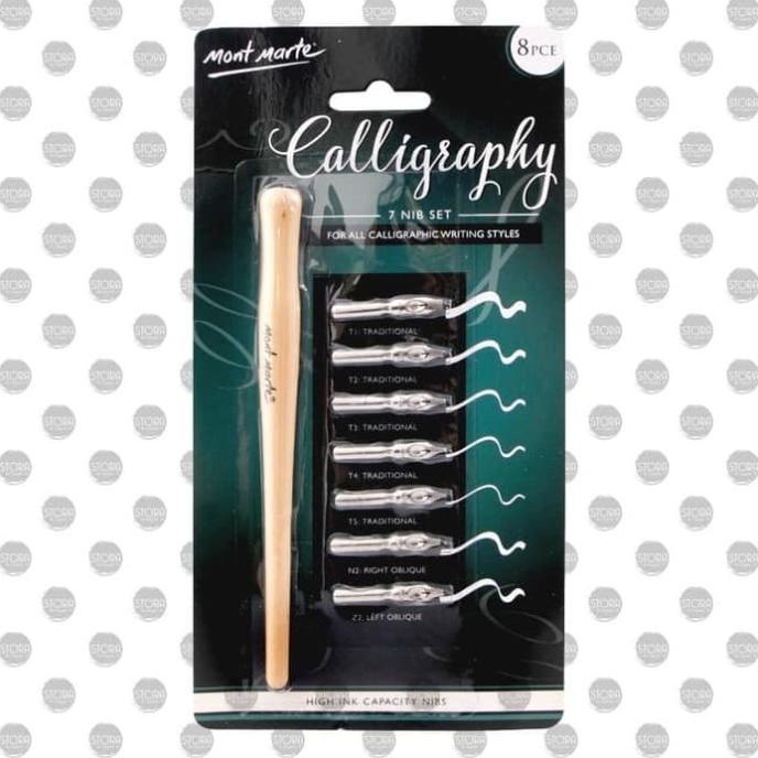 

(BISA COD) Mont Marte Pena Celup Kaligrafi Set 7 / Nib Calligraphy Set MURAH Kode 312