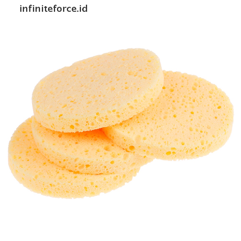 Infiniteforce.id 4pcs / Set Spons Puff Lembut Pembersih Makeup / Kosmetik Wajah