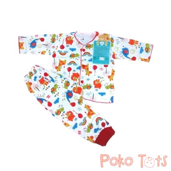 Libby Setelan Piyama Baby Kaos dan Celana Panjang Pampers New Born Motif Animal