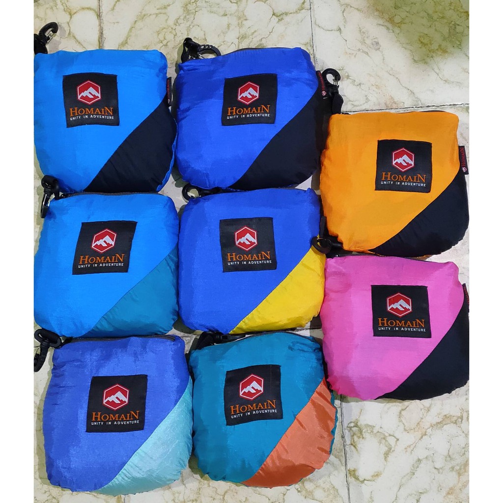 Hammock ayunan 2 warna bahan Crinkle Size Besar Webing Two buller