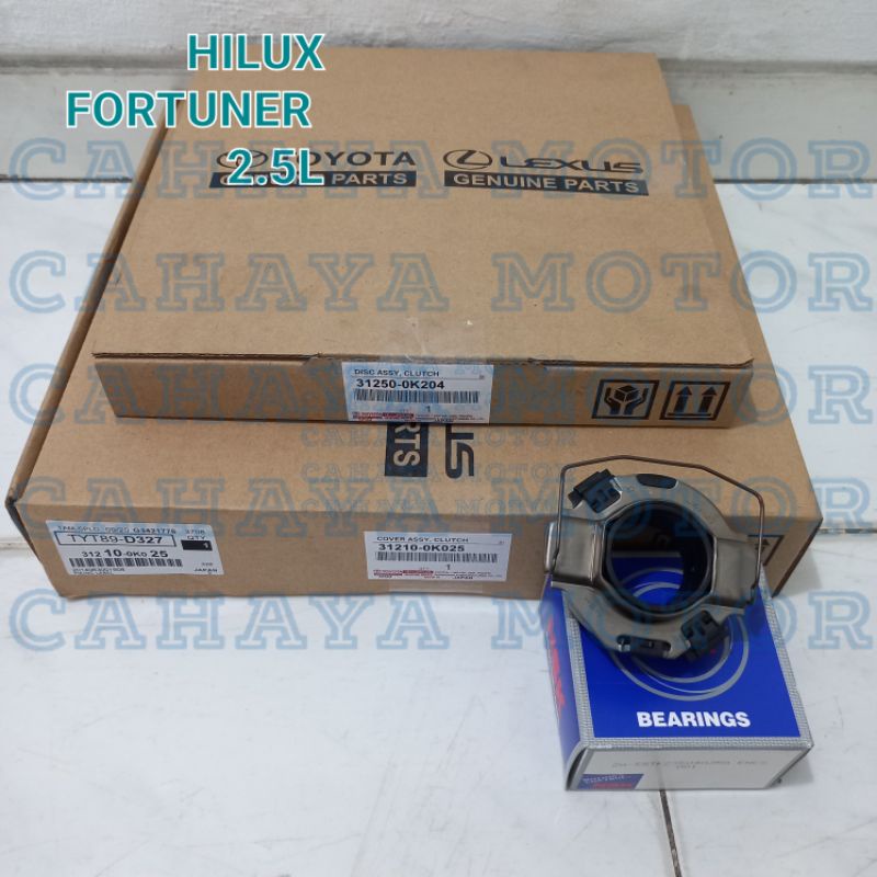 KOPLING SET KOMPLIT UNTUK MOBIL TOYOTA HILUX 2.5L FORTUNER 2 KD ASLI