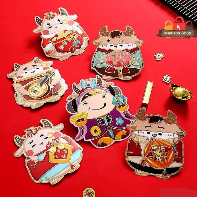 

Angpao 3D Kerbau Ampao Emas 2021 Gantung Imlek Anak Ampau Dekorasi