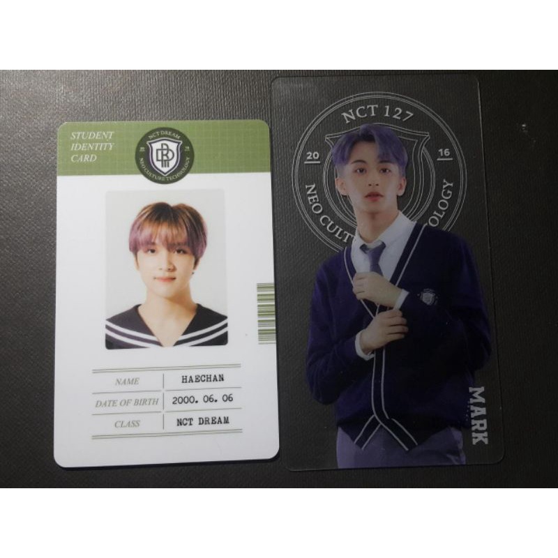id card back to school 2021 haechan photocard bookmark mark