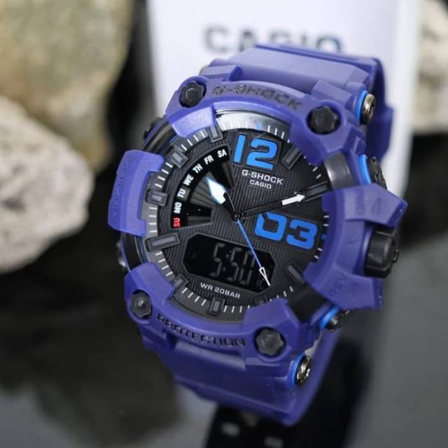 Jam Tangan Casio Fashion Pria Gshock 1802 Water Resist - Biru