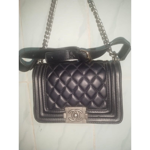 tas ala chanel boy preloved (net)