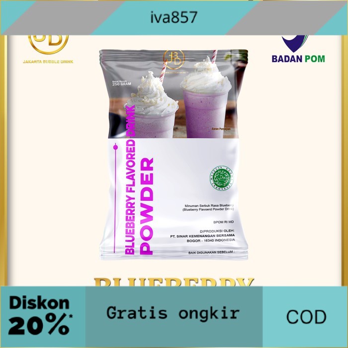 

PROMO Bluerberry Bubuk - Milkshake Powder GRATIS ONGKIR
