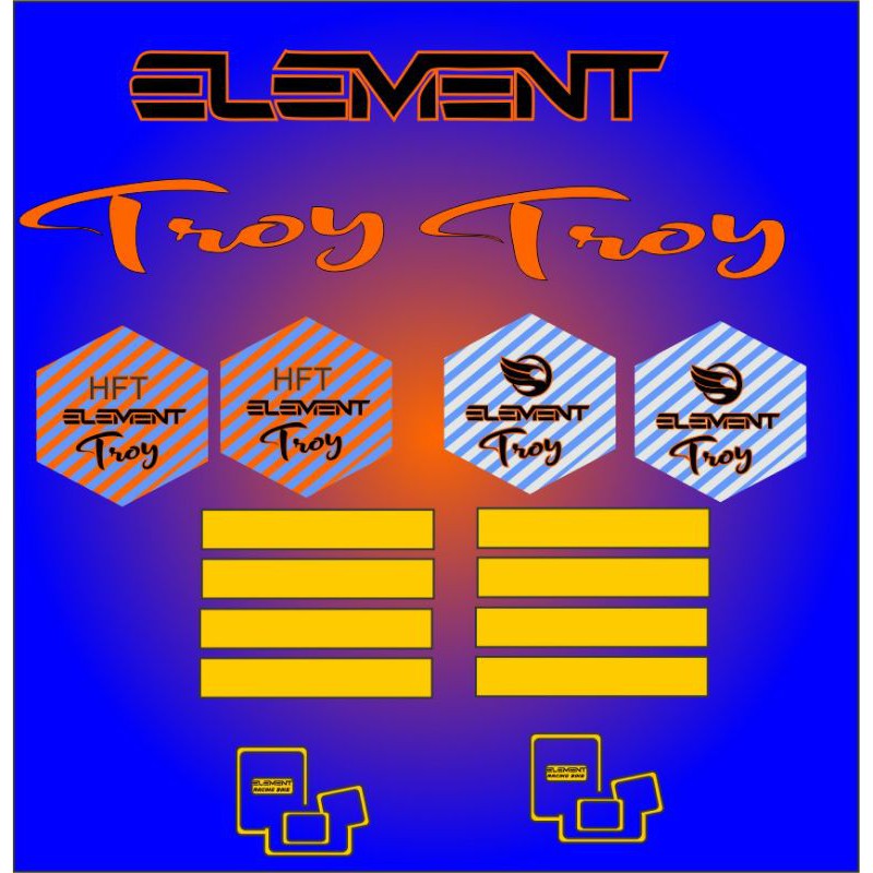 Decal STIKER SEPEDA ELEMENT TROY