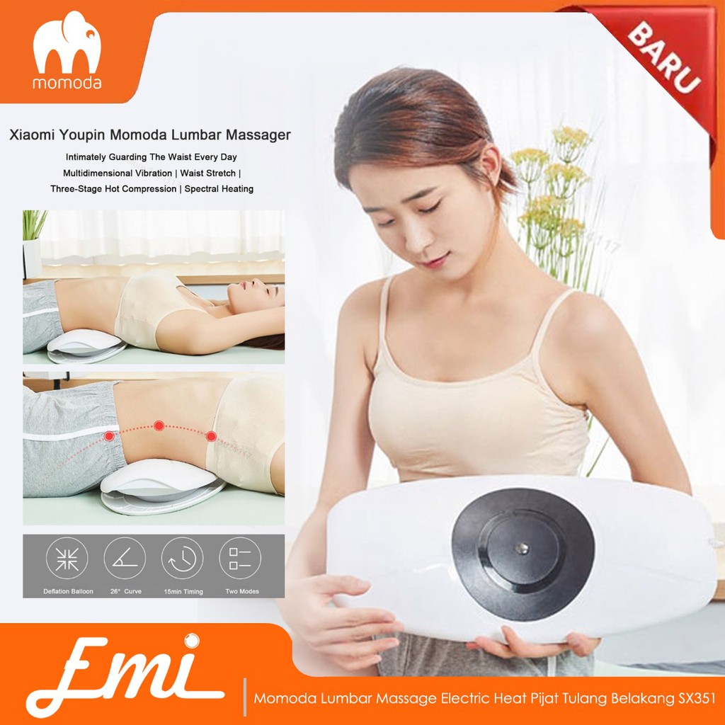 Momoda Lumbar Massage Electric Heat Pijat Tulang Belakang SX351