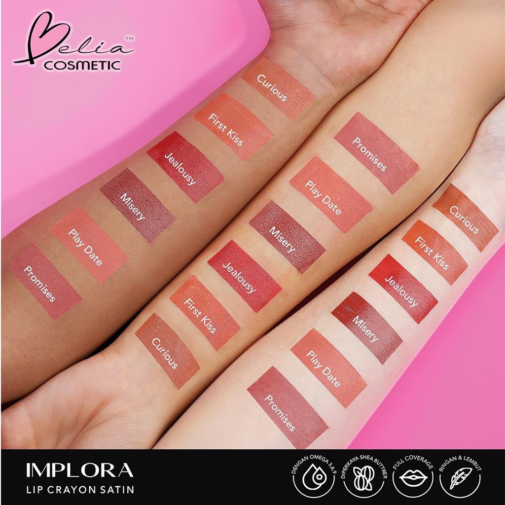 ❤ BELIA ❤ IMPLORA Lip Crayon Satin | Lipstick | Lip Cream | Lipcream | Lipcrayon