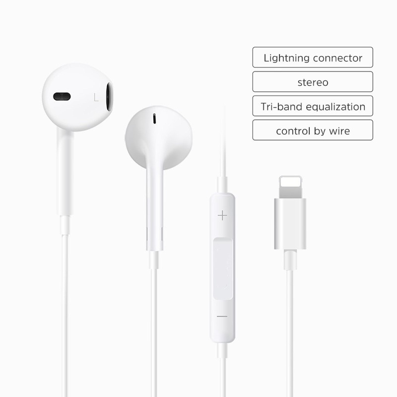 (SUN) Headset 7/8/X/XS/Plus Ligtning Ori handsfree earphone POP UP