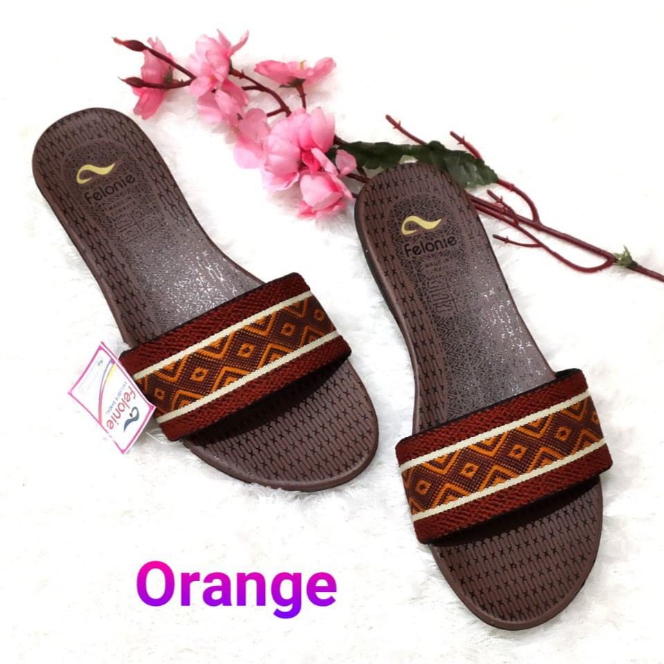 sandal wanita murah selop ( Felonie MRA 01 Batik + DH 03 ) turki rajut terbaru