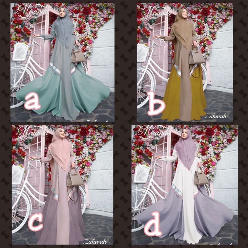 Zahwah Syari By Nha Miranda// Gamis syar'i//gamisbranded//gamis trendy