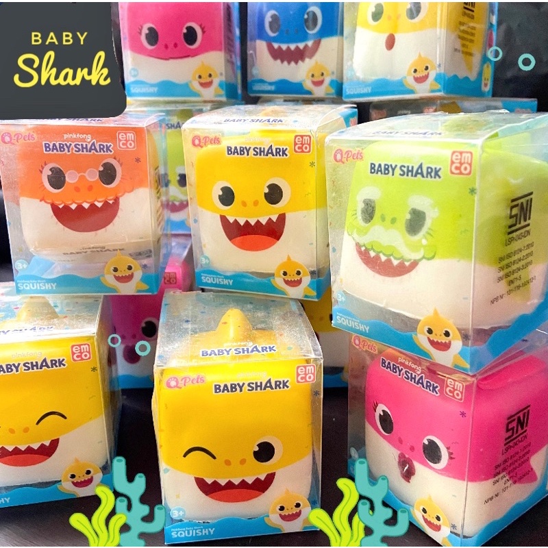 Squishy Baby Shark Lucu Tumpuk Tower