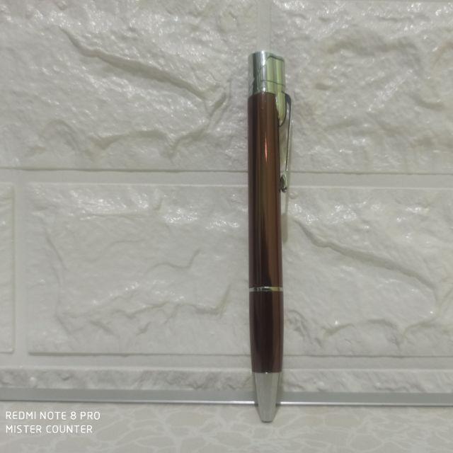 PULPEN KOREK GAS EKSLUSIF STAINLESS / PULPEN KOREK UNIK / PULPEN MULTIFUNGSI KOREK API ISI ULANG-Coklat
