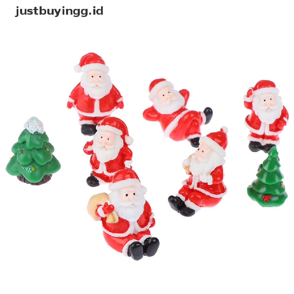 [justbuyingg.id] Christmas Tree Snowman DIY Miniature Garden Decor Santa Claus Micro Landscape ID