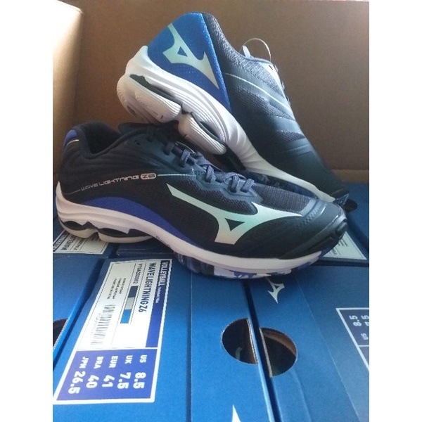 SEPATU VOLI MIZUNO WAVE LIGHTNING Z6 LOW HITAM UNGU ORIGINAL