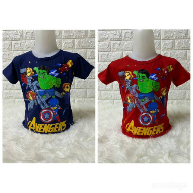 Kaos anak cowok (AVENGERS)  1-9 tahun