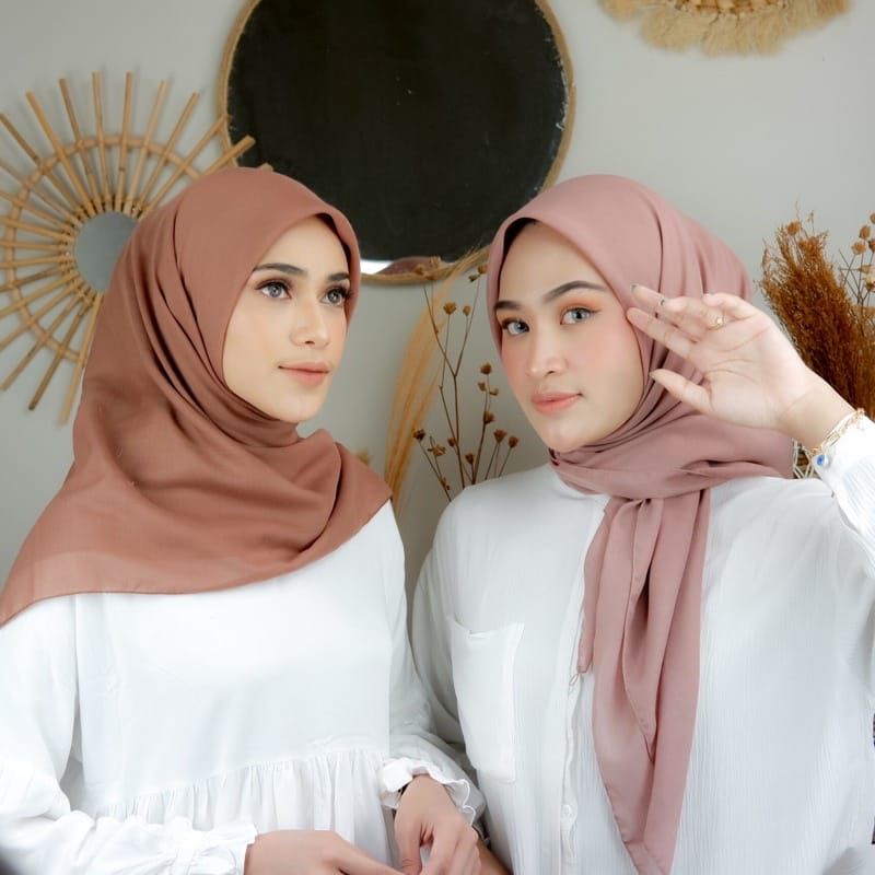 [SEGIEMPAT PARIS PREMIUM]••jilbab segiempat paris voal polos