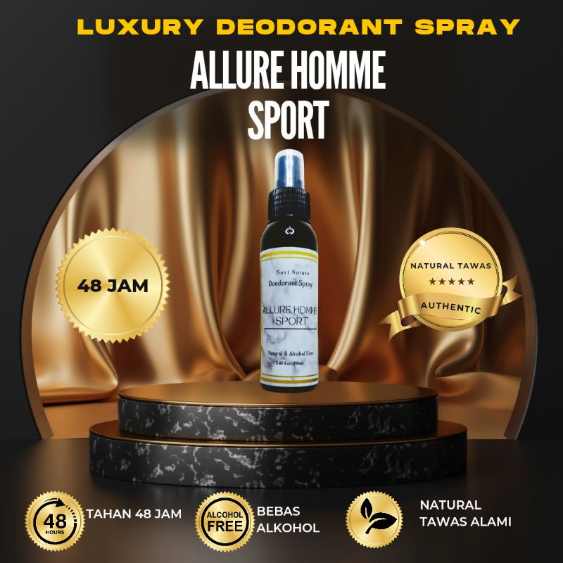 Deodorant spray tawas deodoran tawas spray Allure Homme 100 ml alami deo spray ampuh penghilang bau 