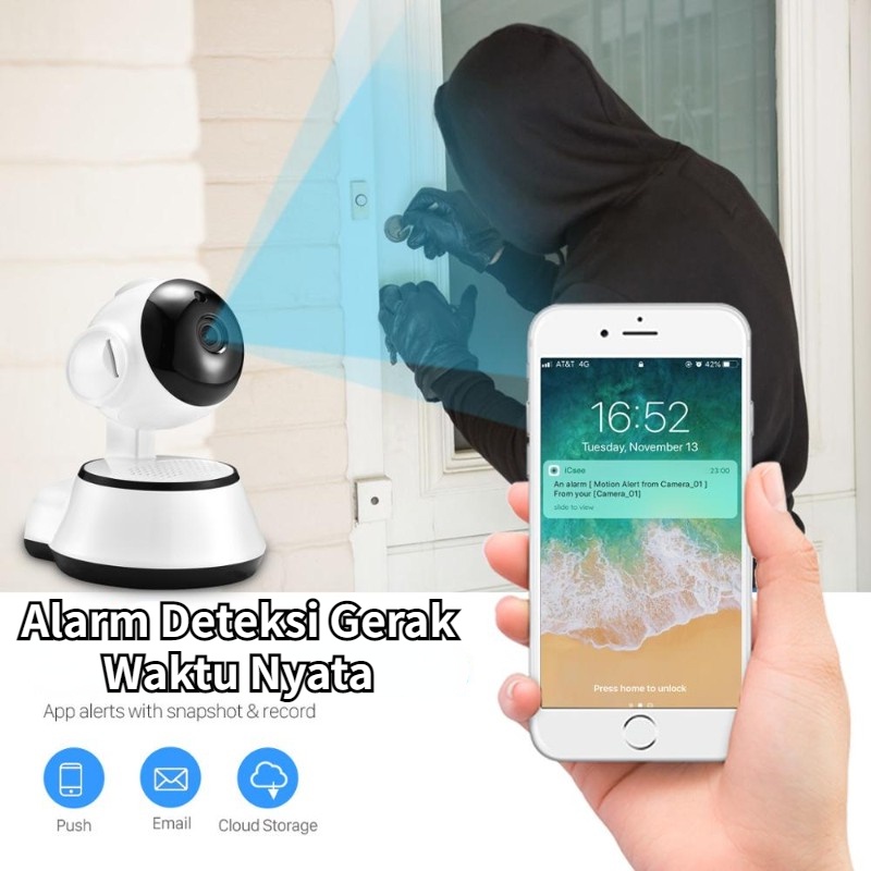 Smart Camera Wifi V380 Q6 HD1080P Wireless Mini IP CCTV - cctv mini sambung ke hp - kamera cctv mini sambung ke hp - cctv bisa di pantau lewat hp jarak jauh - cctv rumah bisa di pantau lewat hp - cctv mini wifi - cctv v380 pro - cctv hp - WHCollection