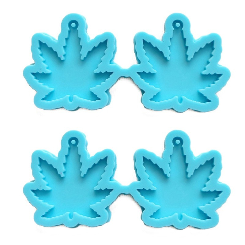 Glitter 2 Pcs/Set Crystal Epoxy Resin Mold Earring Pendant Silicone Mould DIY Craft Mold