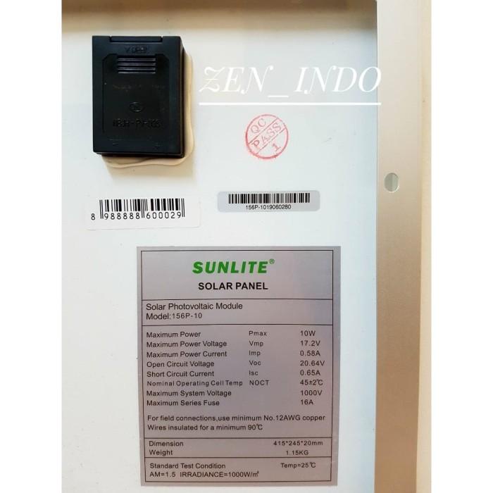 Paket Solar Panel Surya 10 WP, Solar Controller 10A dan kabel solar 2M