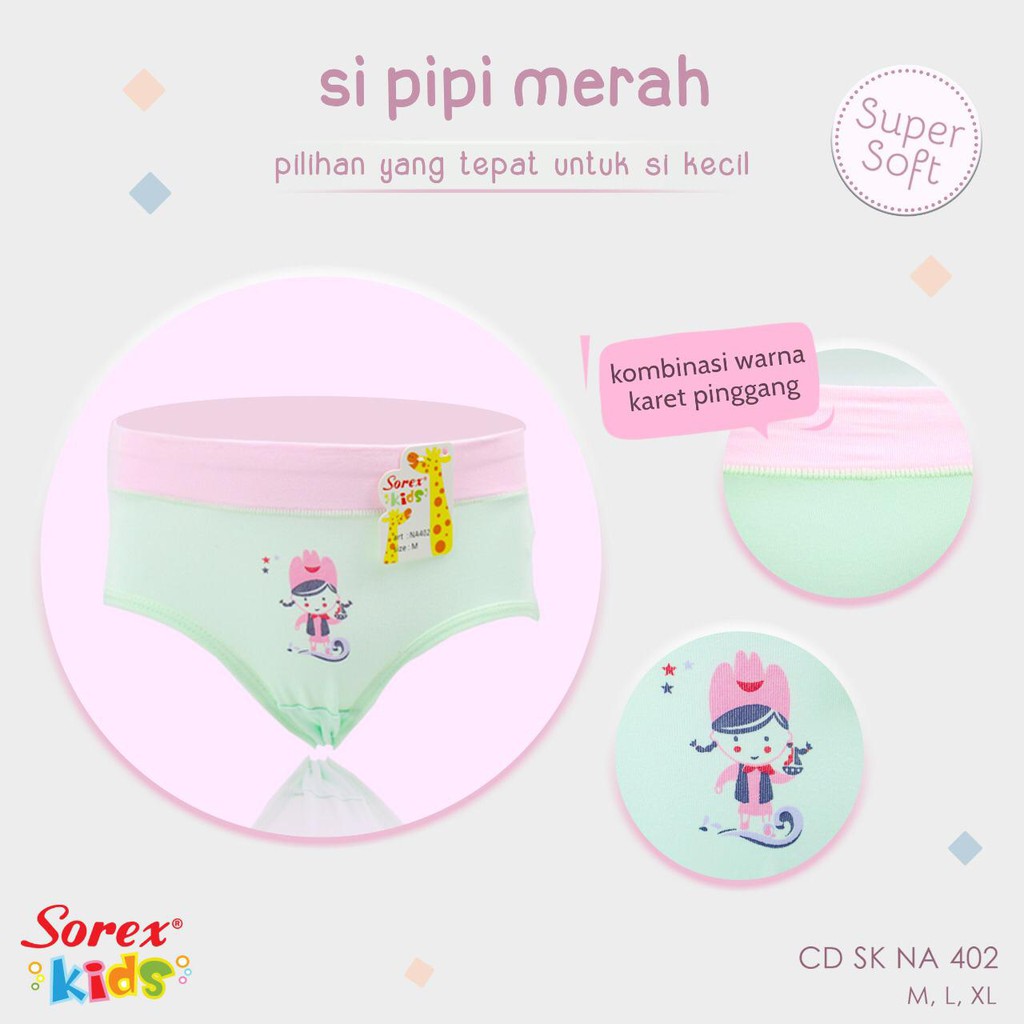 SOREX KIDS GIRL SK NA 012 ; NA 402 ; 1304 ; 1305; NA 403 ; NA 404-1 ice cream CD SEGITIGA ANAK CEWEK