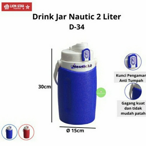 NAUTIC 2 LITER LION STAR DRINK JAR D-34 tempat minum PANAS DINGIN