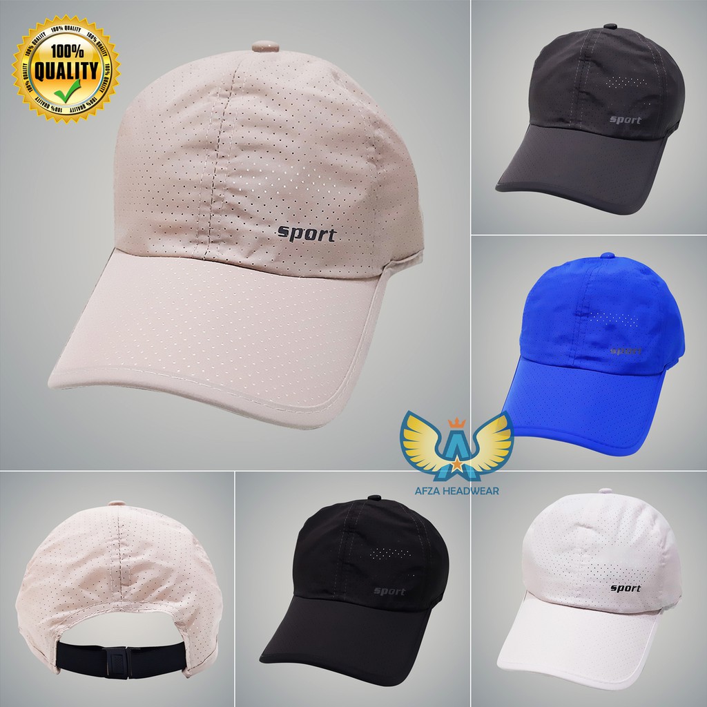 Topi Olahraga Running Caps Fahion Sporty Premium Bahan Parasut Dryfit