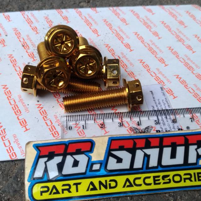 Jual Baut Probolt Gold Flower M X X Drat Panjang Mm Cm