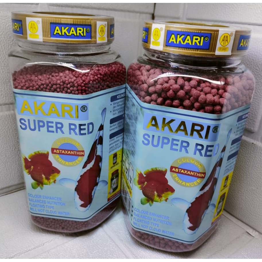 PELET AKARI SUPER RED 300 GRAM ASTAXANTHIN PAKAN IKAN HIAS KOI KOKI PAKAN IKAN HIAS